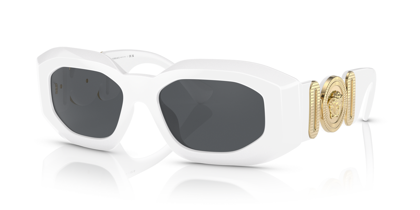 משקפי שמש של ורסאצ'ה לבן-אפור כהה | Versace VE4425U White-Dark Grey