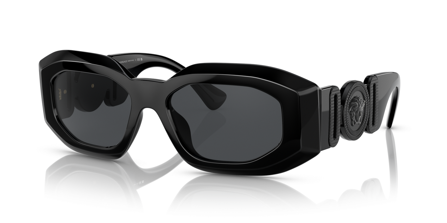 משקפי שמש של ורסאצ'ה שחור-אפור כהה | Versace VE4425U Black-Dark Grey