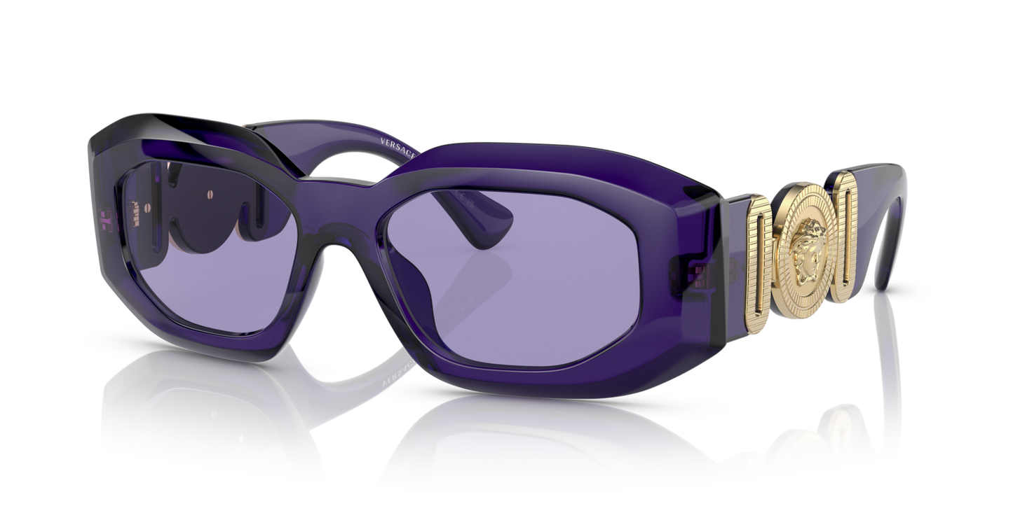 משקפי שמש של ורסאצ'ה סגול שקוף-סגול | Versace VE4425U Purple Transparent-Violet