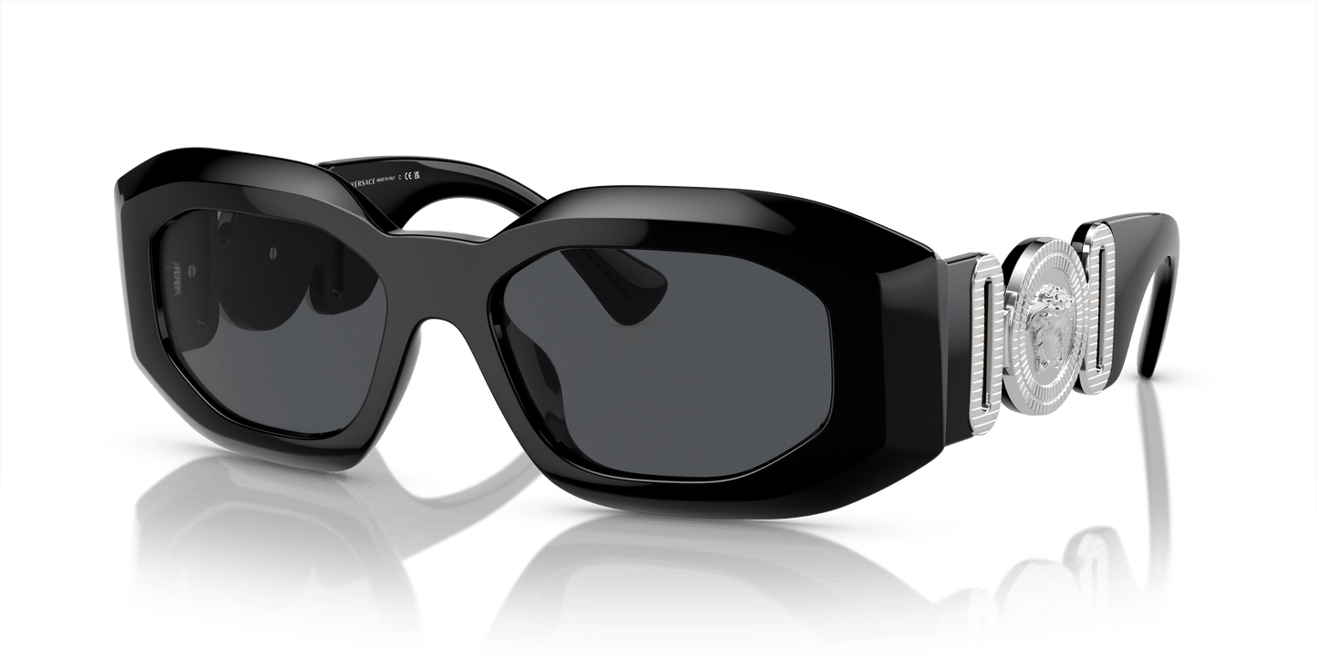 משקפי שמש של ורסאצ'ה שחור-אפור כהה | Versace VE4425U Black-Dark Grey