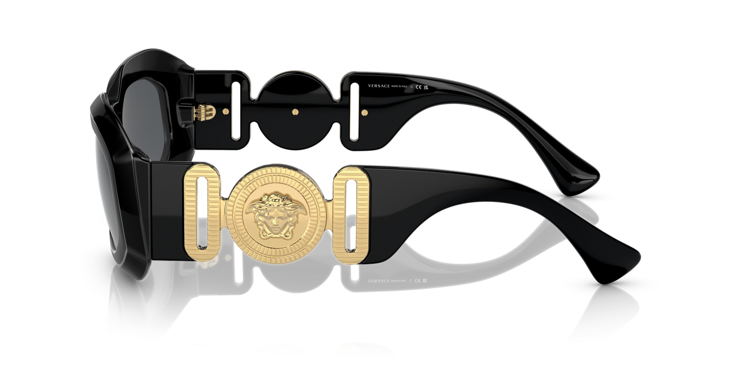 Versace Sunglasses Black-Dark Grey | Versace VE4425U Black-Dark Grey