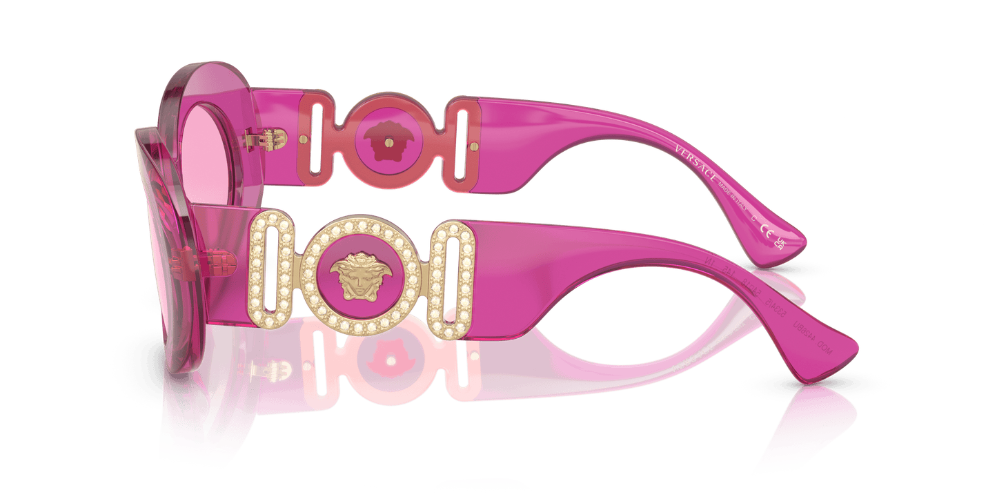 Versace Transparent Sunglasses Fuchsia-Fuchsia | Versace VE4426BU Transparent Fuxia-Fuchsia