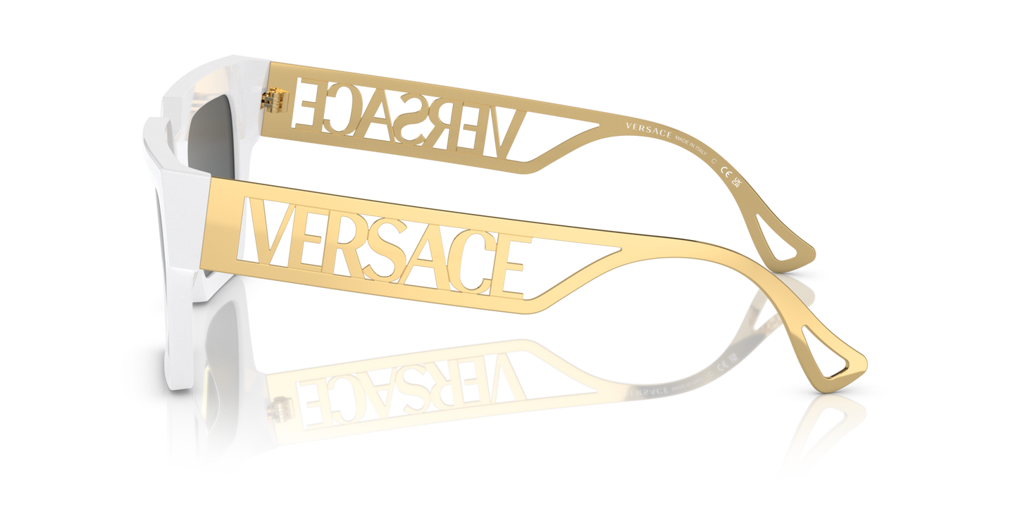 משקפי שמש של ורסאצ'ה לבן-אפור כהה | Versace VE4431 White-Dark Grey