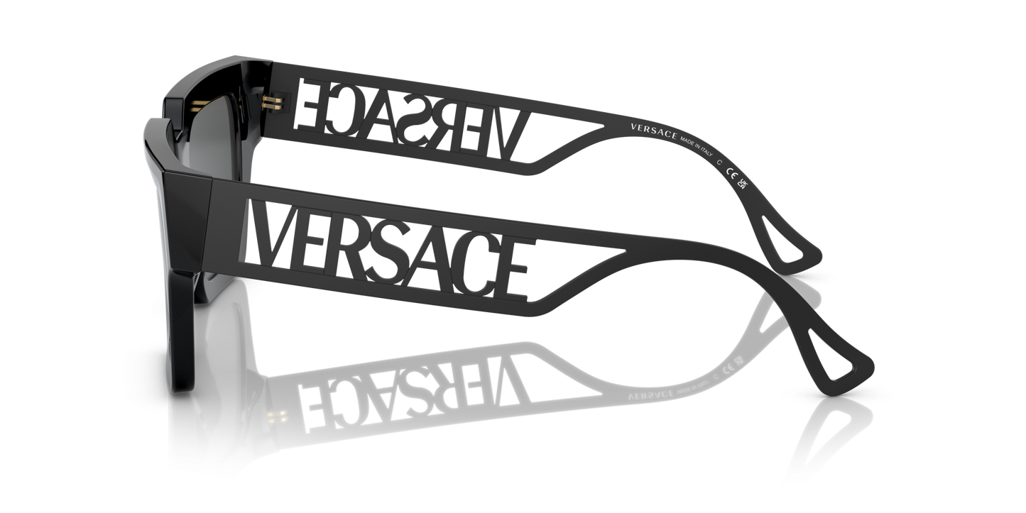 משקפי שמש של ורסאצ'ה שחור-אפור כהה | Versace VE4431 Black-Dark Grey
