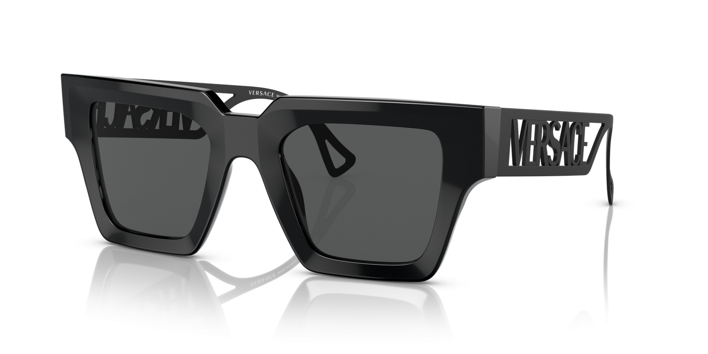 משקפי שמש של ורסאצ'ה שחור-אפור כהה | Versace VE4431 Black-Dark Grey