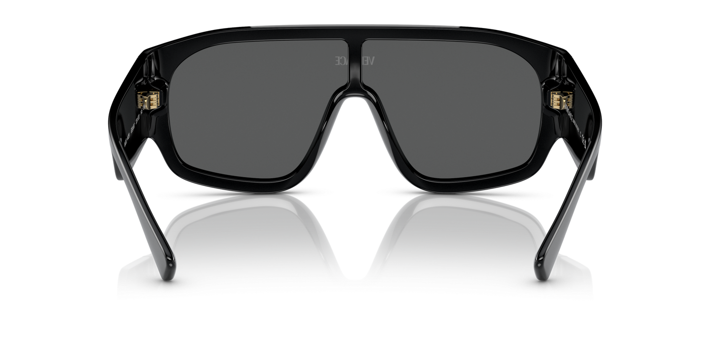 משקפי שמש של ורסאצ'ה שחור-אפור כהה | Versace VE4439 Black-Dark Grey