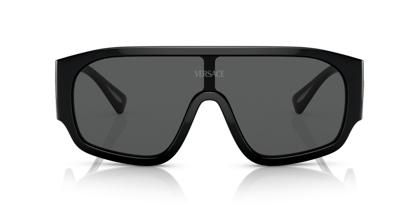 משקפי שמש של ורסאצ'ה שחור-אפור כהה | Versace VE4439 Black-Dark Grey