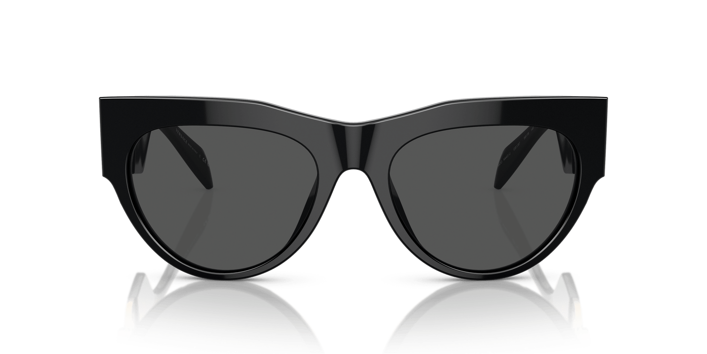 משקפי שמש של ורסאצ'ה שחור-אפור כהה | Versace VE4440U Black-Dark Grey