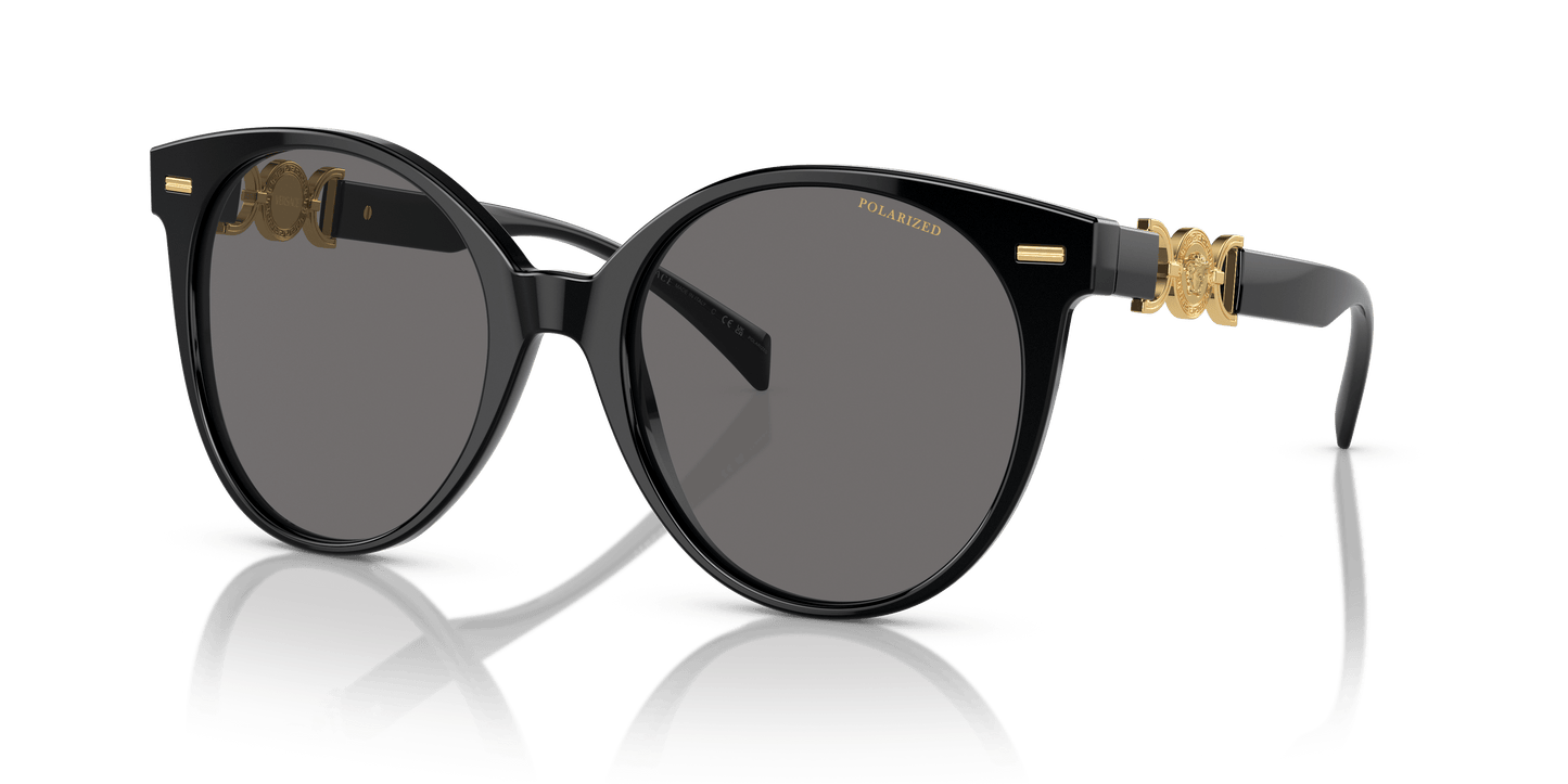 Versace Sunglasses in Black-Polarized Dark Grey | Versace VE4442 Black-Polarized Dark Grey