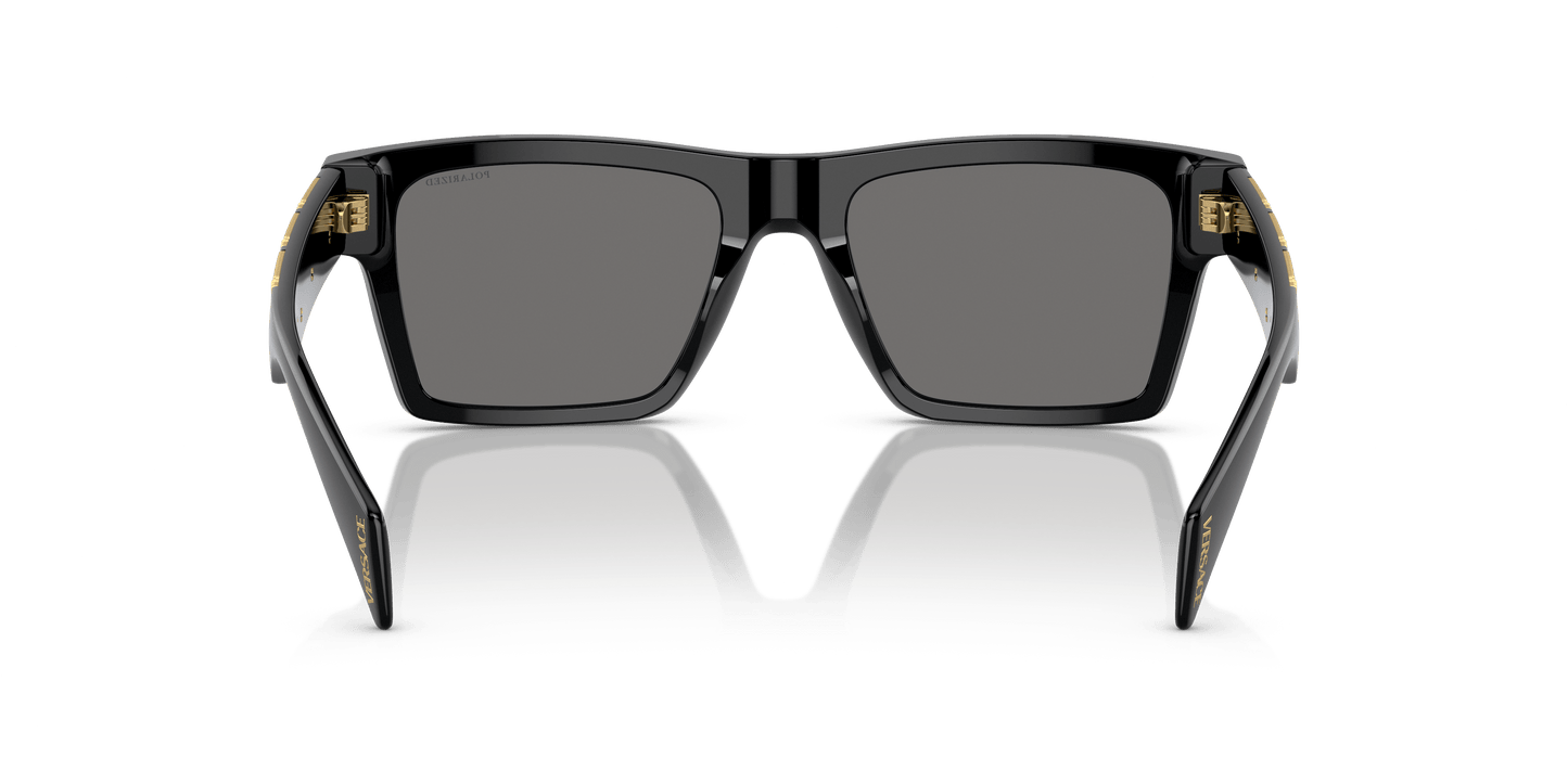 משקפי שמש של ורסאצ'ה שחור-קוטב אפור כהה | Versace VE4445 Black-Polar Dark Grey