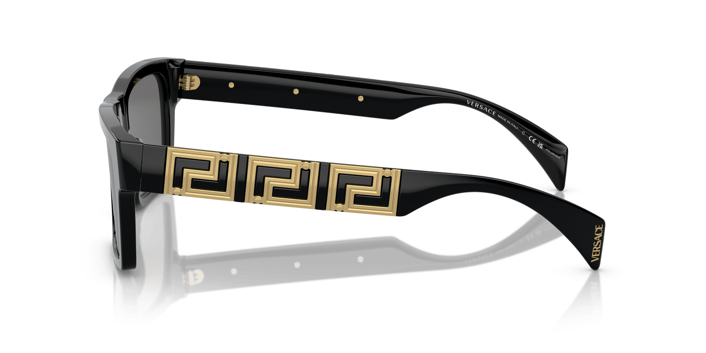 Versace Sunglasses Black-Polar Dark Grey | Versace VE4445 Black-Polar Dark Grey