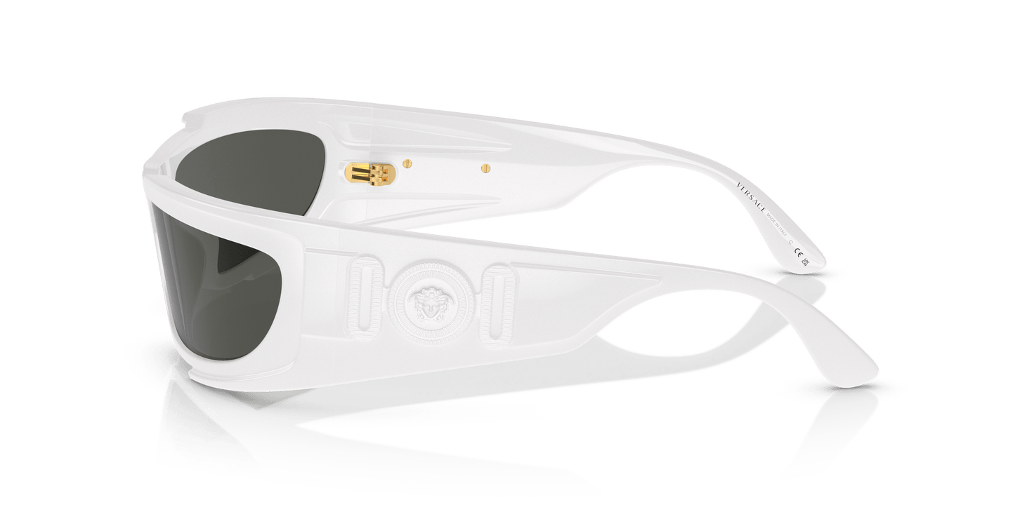 משקפי שמש של ורסאצ'ה לבן-אפור כהה | Versace VE4446 White-Dark Grey