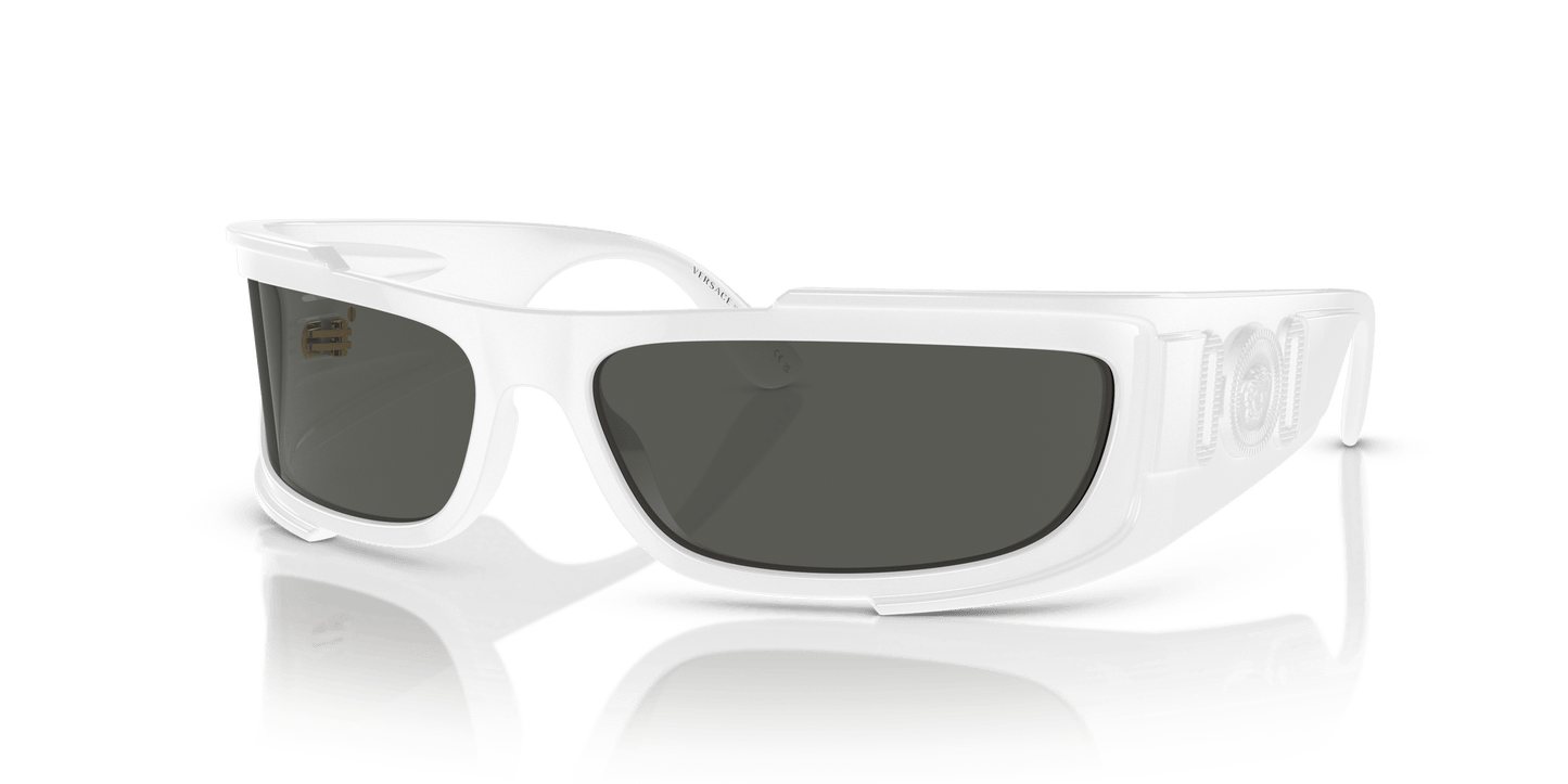 משקפי שמש של ורסאצ'ה לבן-אפור כהה | Versace VE4446 White-Dark Grey