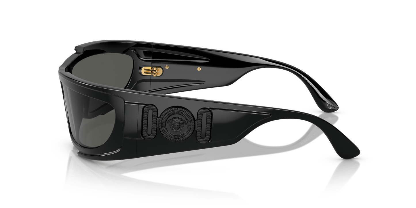 משקפי שמש של ורסאצ'ה שחור-אפור כהה | Versace VE4446 Black-Dark Grey
