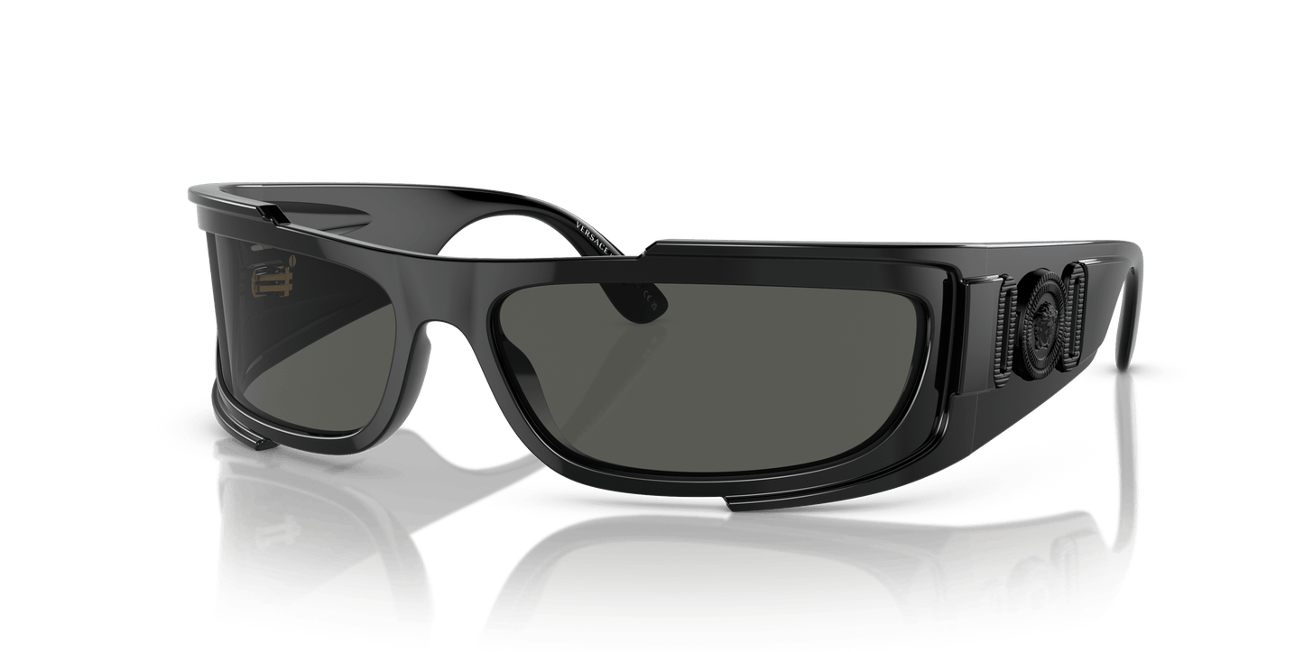 משקפי שמש של ורסאצ'ה שחור-אפור כהה | Versace VE4446 Black-Dark Grey
