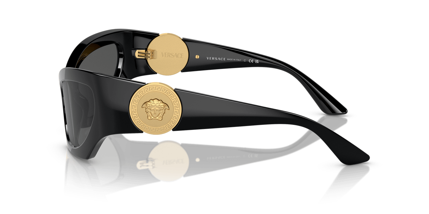 Versace Sunglasses Black-Dark Grey | Versace VE4450 Black-Dark Grey