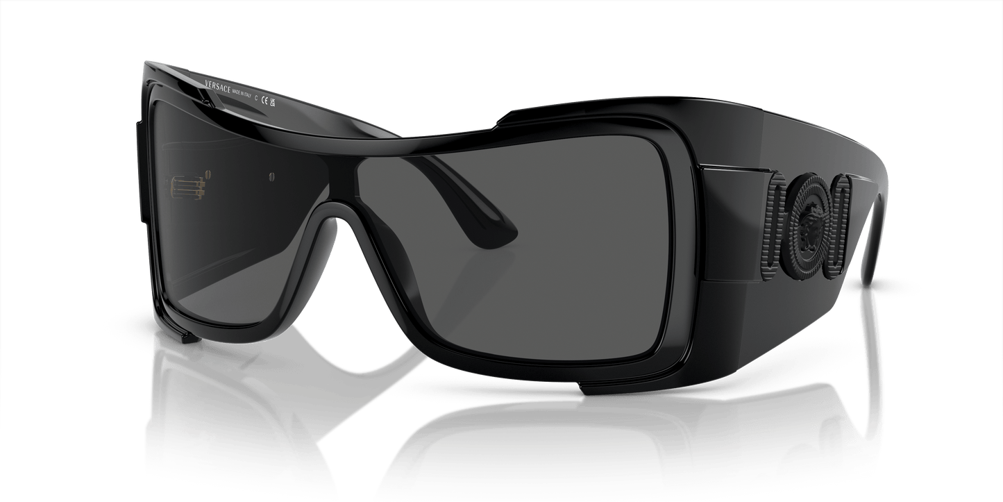 משקפי שמש של ורסאצ'ה שחור-אפור כהה | Versace VE4451 Black-Dark Grey