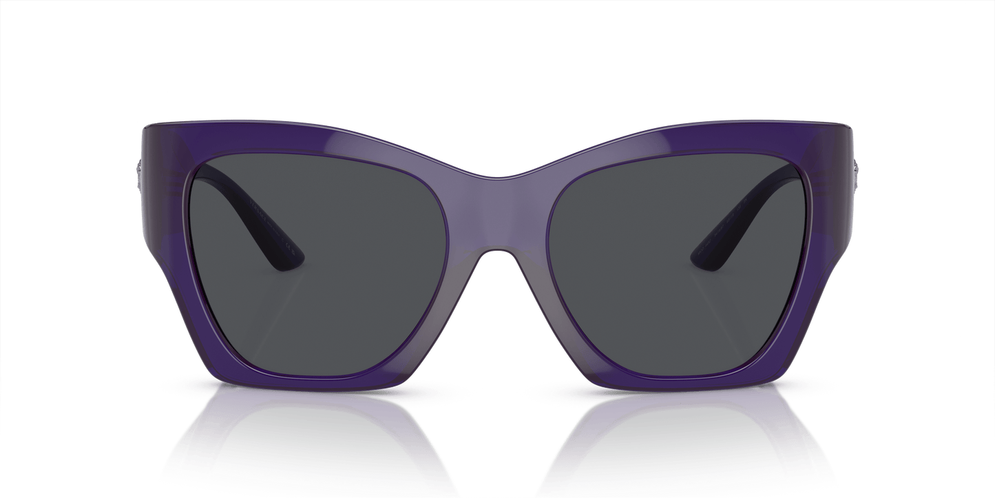 משקפי שמש ורסאצ'ה שקופים סגול-אפור כהה | Versace VE4452 Transparent Purple-Dark Grey