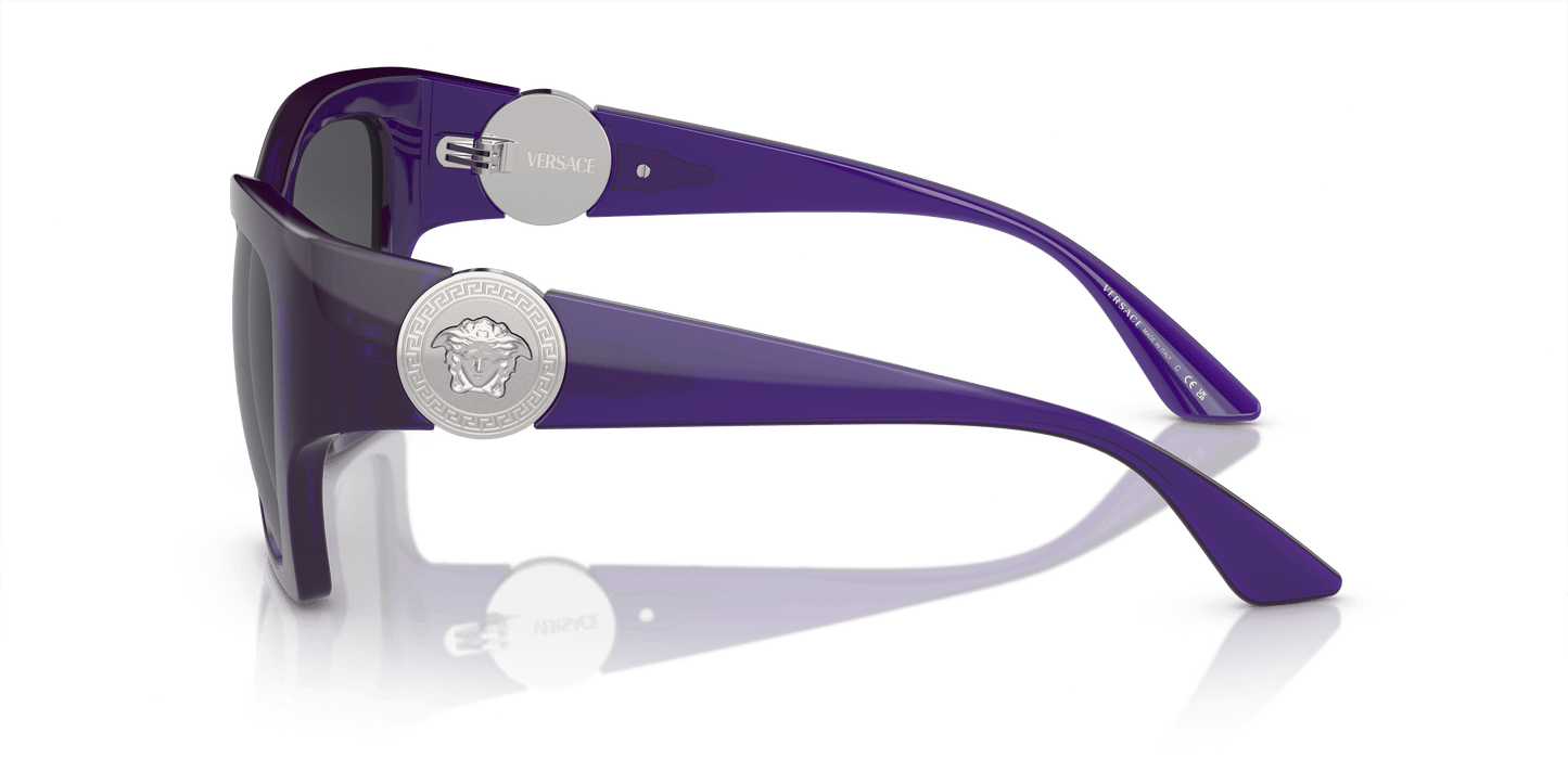 משקפי שמש ורסאצ'ה שקופים סגול-אפור כהה | Versace VE4452 Transparent Purple-Dark Grey
