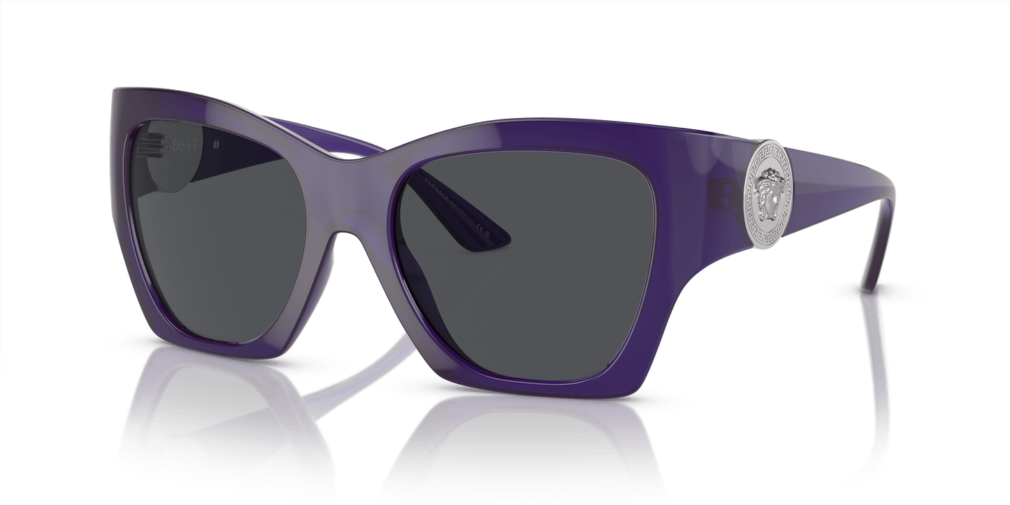 משקפי שמש ורסאצ'ה שקופים סגול-אפור כהה | Versace VE4452 Transparent Purple-Dark Grey