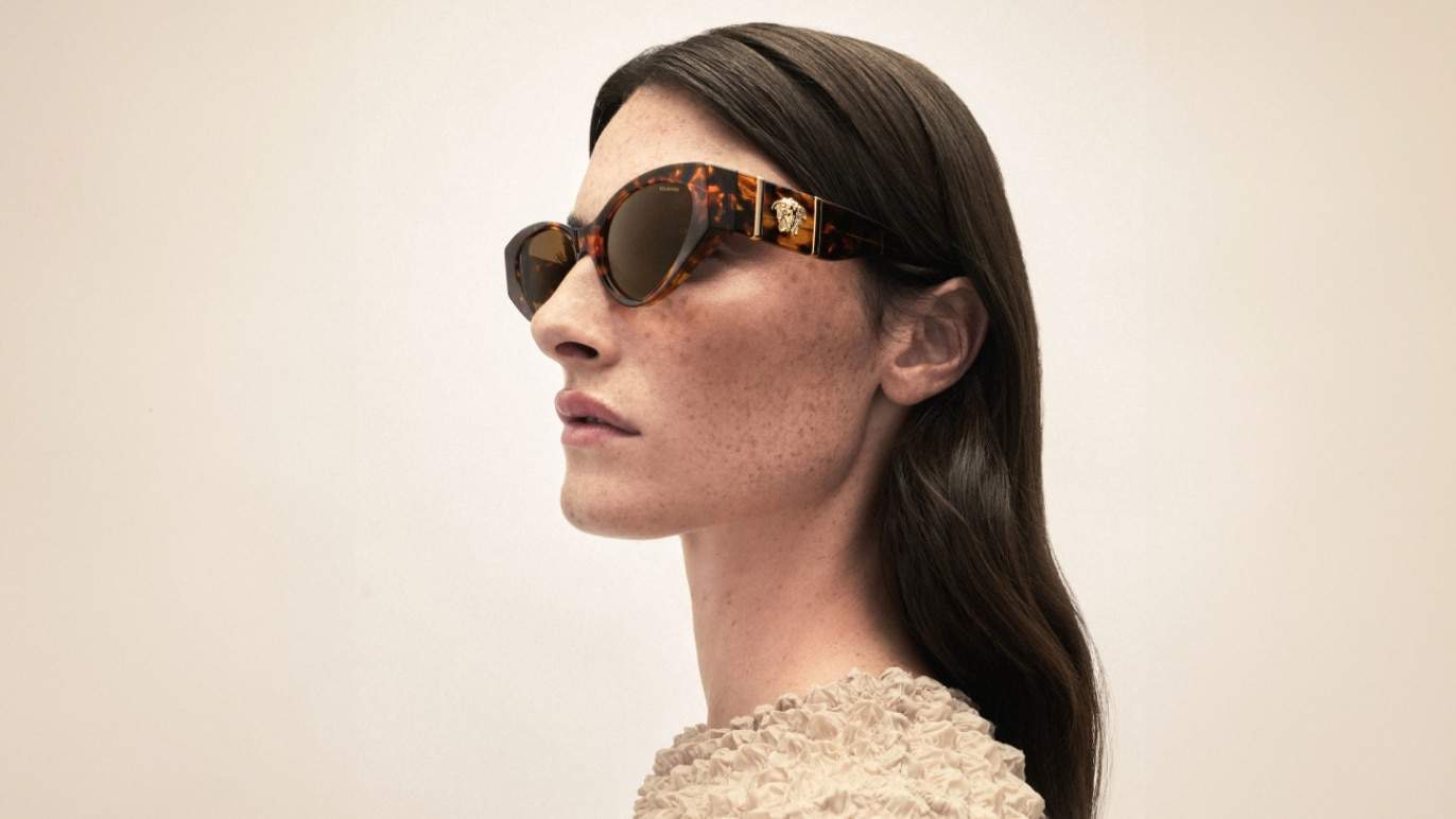 Hebrew | Versace VE4454 Havana-Dark Brown Polar