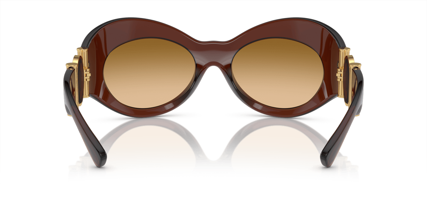 משקפי שמש ורסאצ'ה שקופים חום-צהוב שיפוע חום | Versace VE4462 Transparent Brown-Yellow Gradient Brown