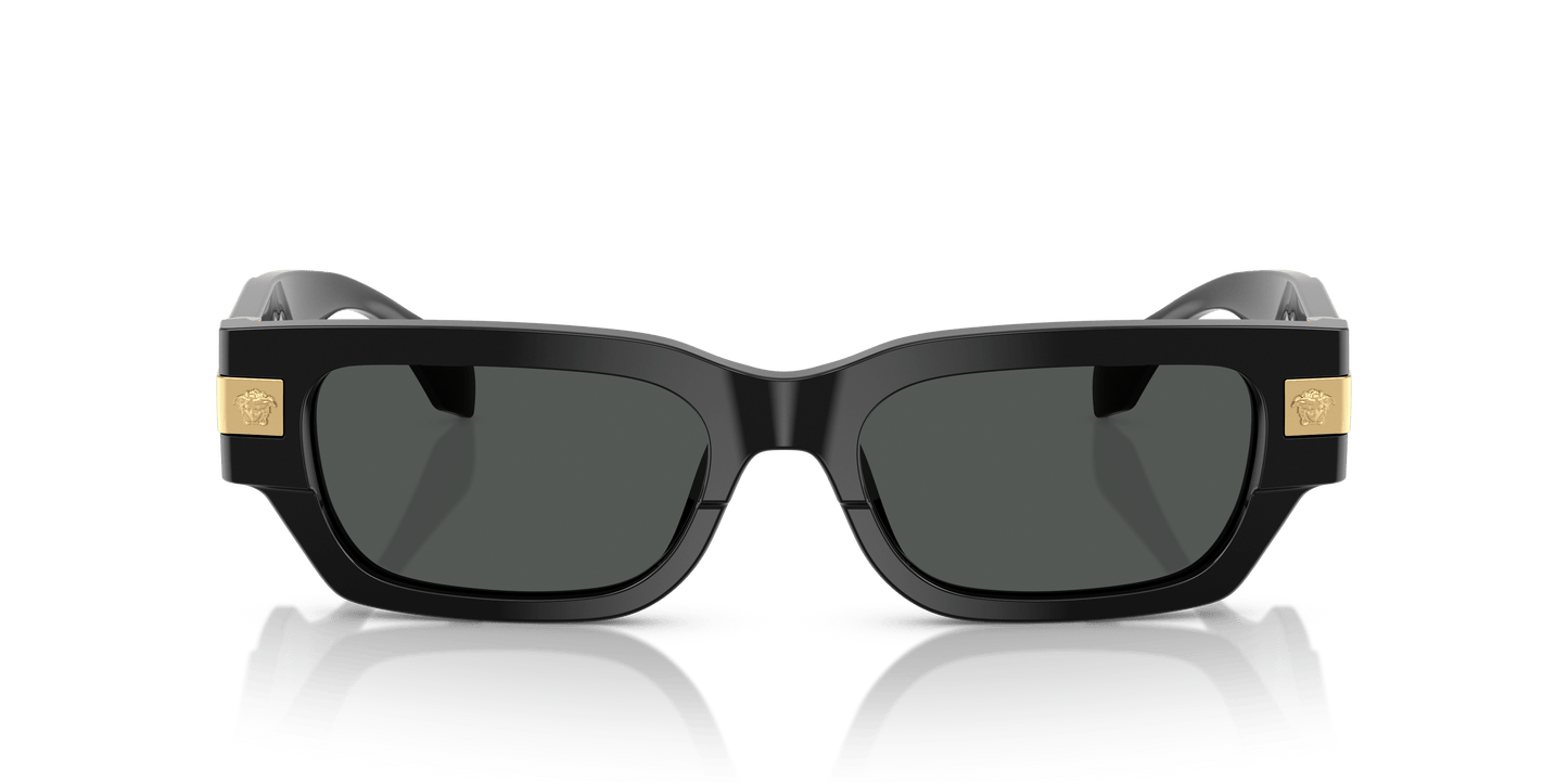 משקפי שמש של ורסאצ'ה שחור-אפור כהה | Versace VE4465 Black-Dark Grey