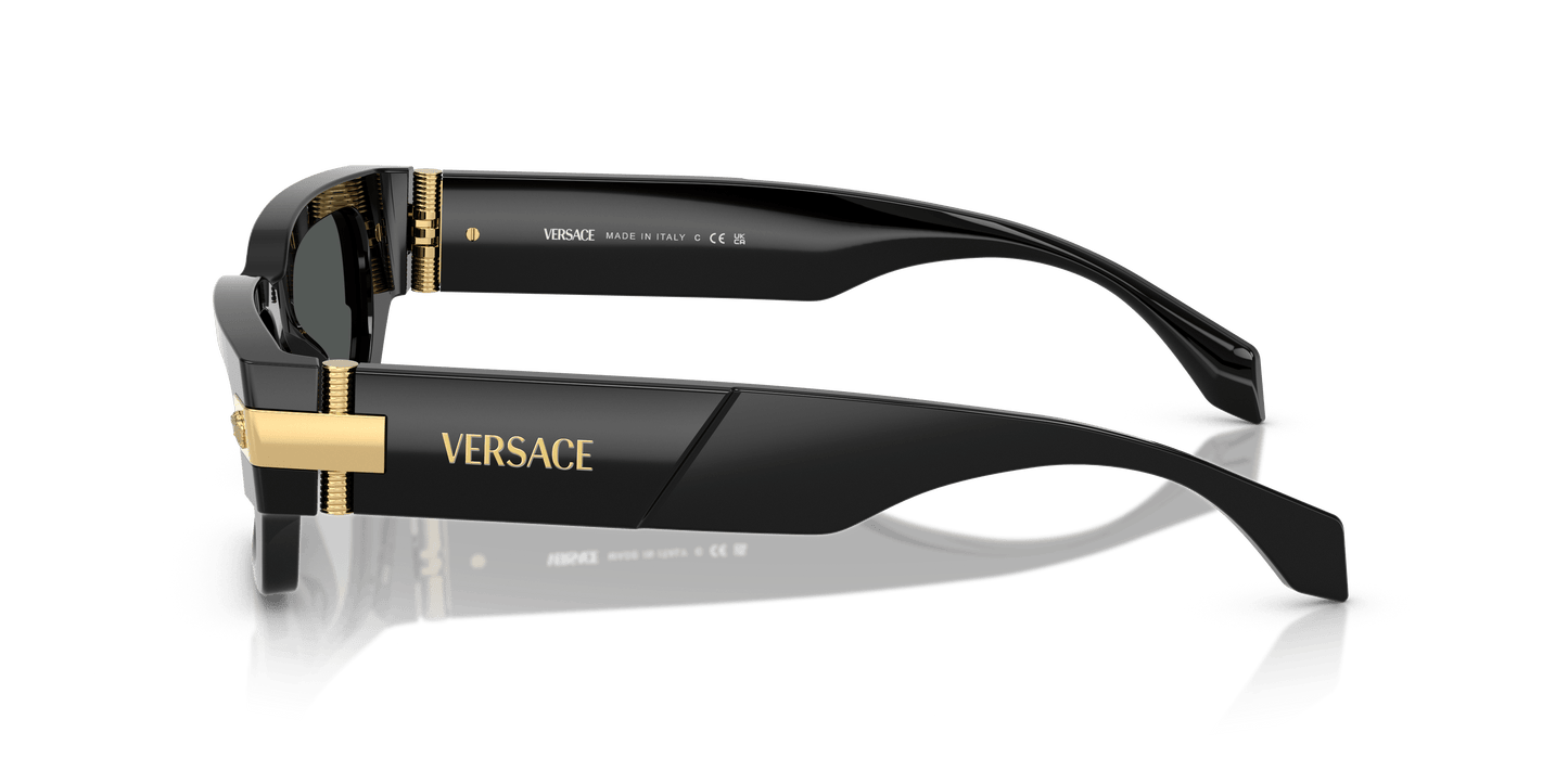 משקפי שמש של ורסאצ'ה שחור-אפור כהה | Versace VE4465 Black-Dark Grey