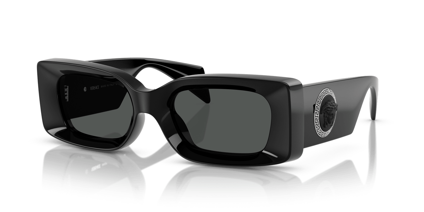 משקפי שמש של ורסאצ'ה שחור-אפור כהה | Versace VE4474U Black-Dark Grey