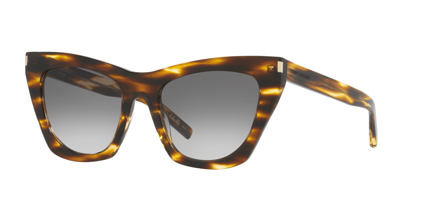 משקפי שמש סן לורן צב חום-אפור | Saint Laurent SL 214 Kate Tortoise Brown-Grey
