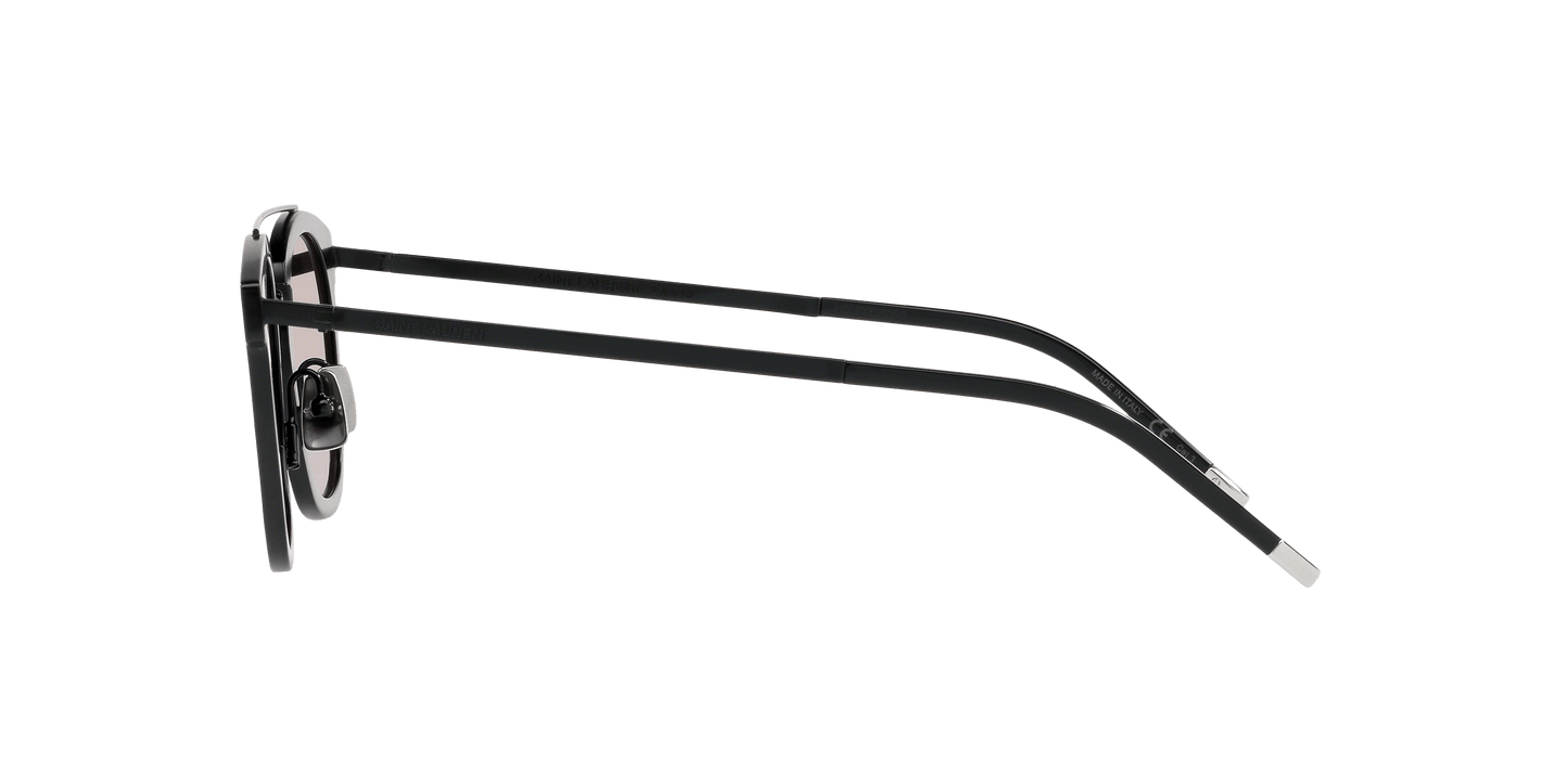 משקפי שמש סן לורן שחור מט-אפור | Saint Laurent SL 28 METAL Black Matte-Grey