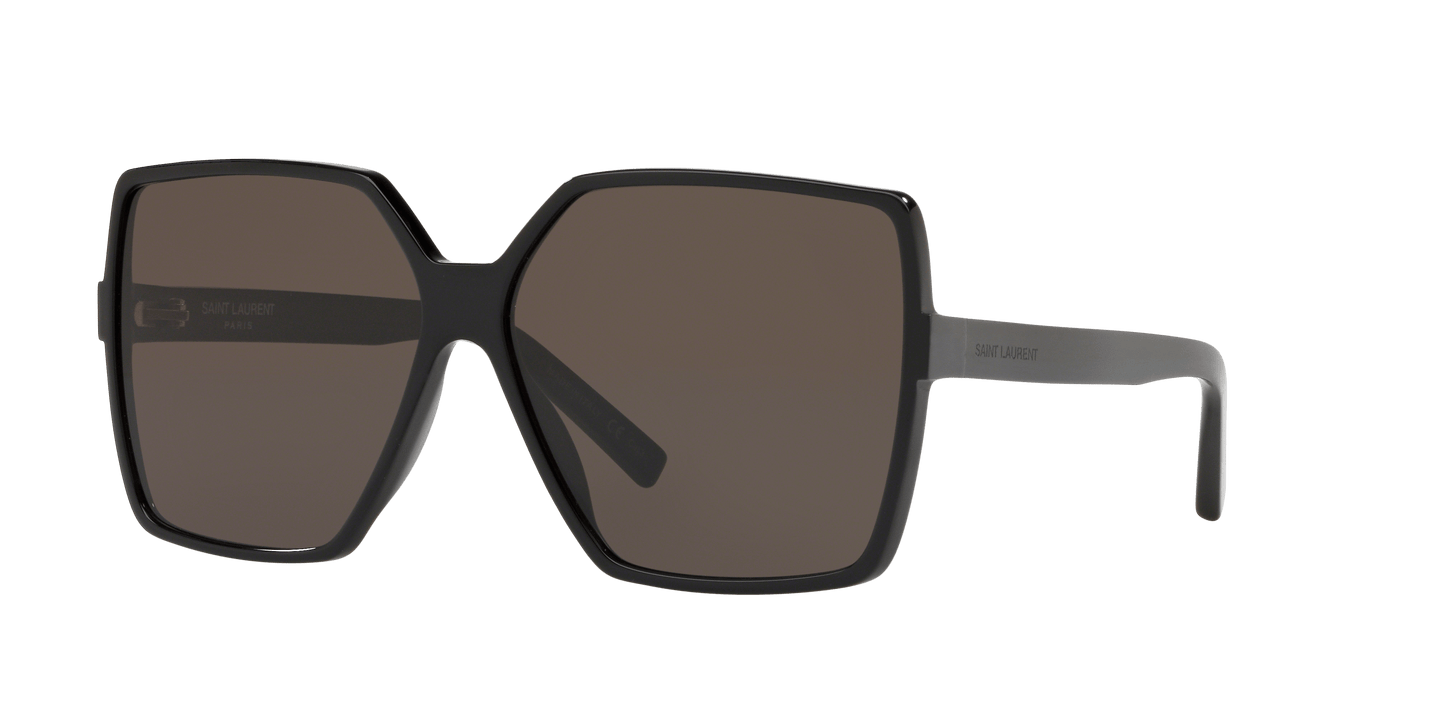 משקפי שמש סן לורן שחור מבריק-אפור | Saint Laurent SL 232 BETTY Black Shiny-Grey