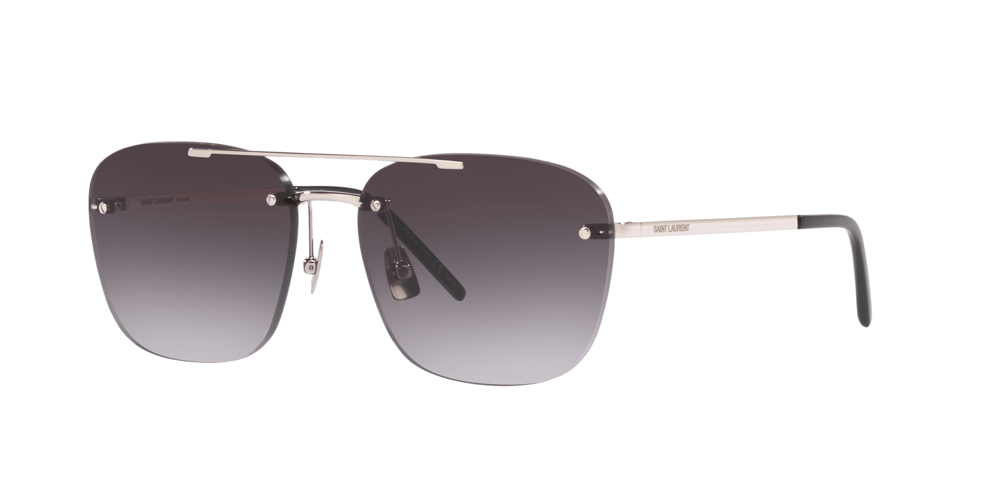 Saint Laurent SL 309 Rimless Brown-Silver Sunglasses
