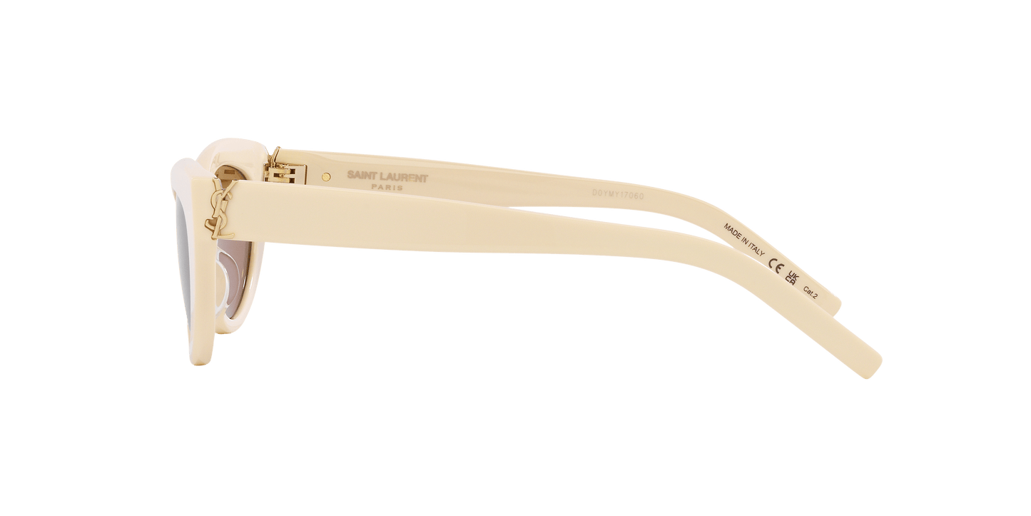 משקפי שמש סן לורן בצבע שנהב-חום | Saint Laurent SL M115 Ivory-Brown