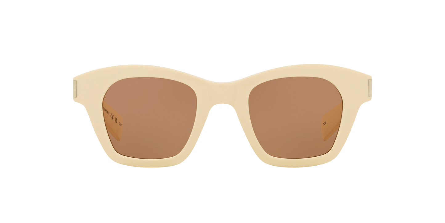Saint Laurent SL 592 Ivory-Brown Sunglasses