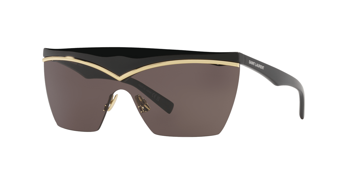 משקפי שמש סן לורן שחורים | Saint Laurent SL 614 Mask Black
