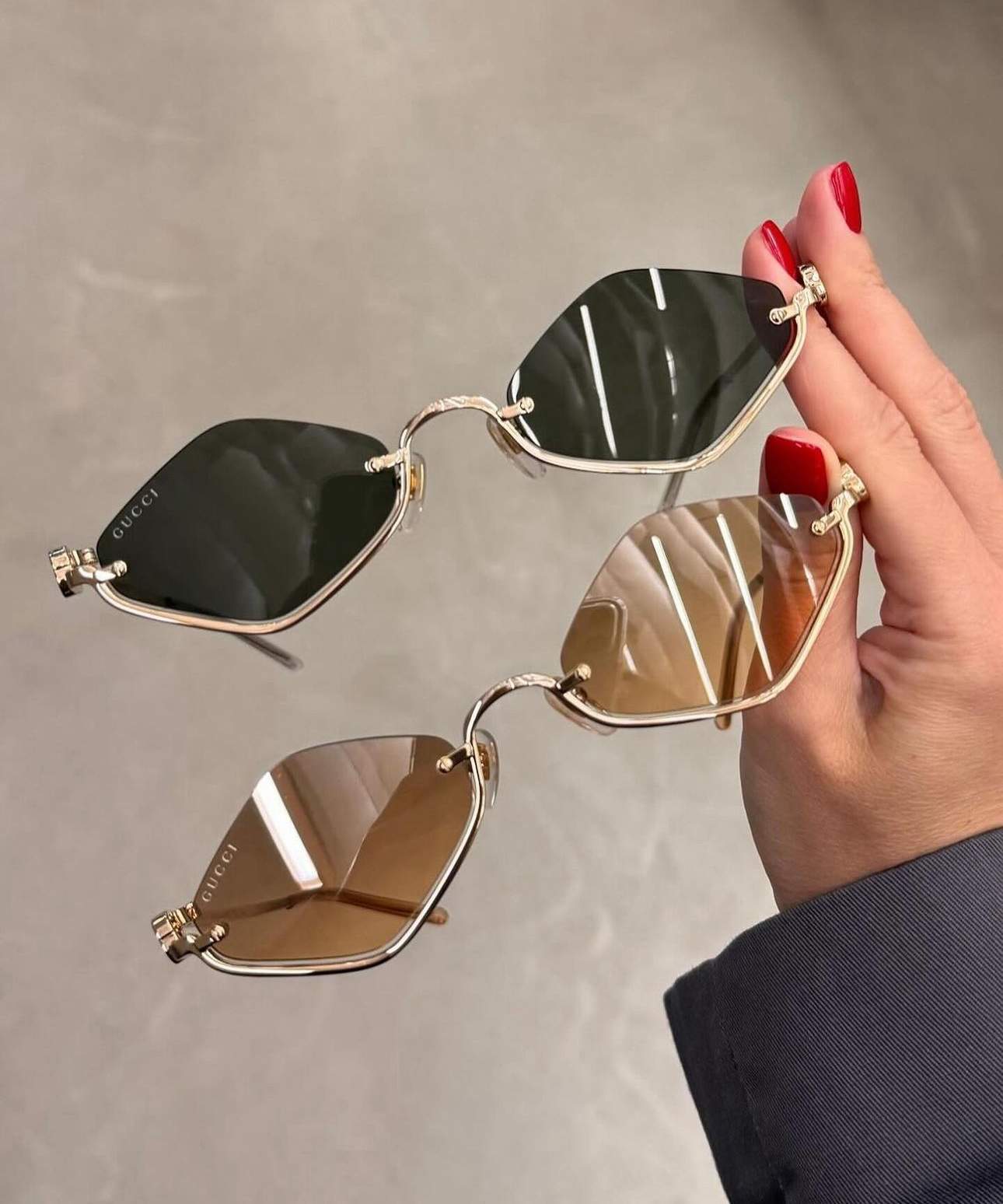 משקפי שמש של גוצ'י שחור זהב | GUCCI GG1604S