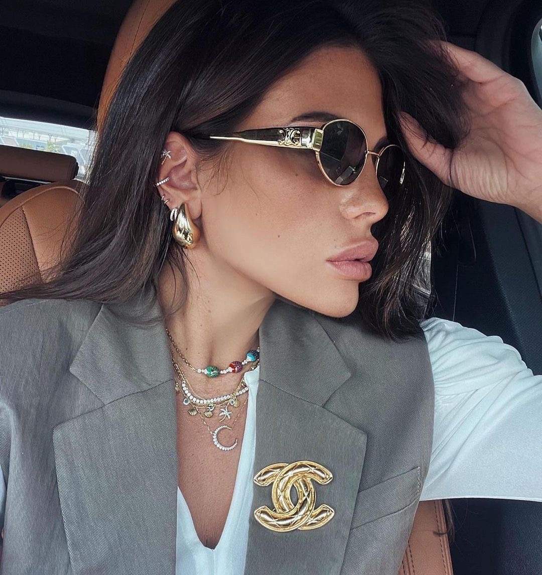 Celine Sunglasses Gold Shiny-Green | CELINE CL40235U Gold Shiny-Green