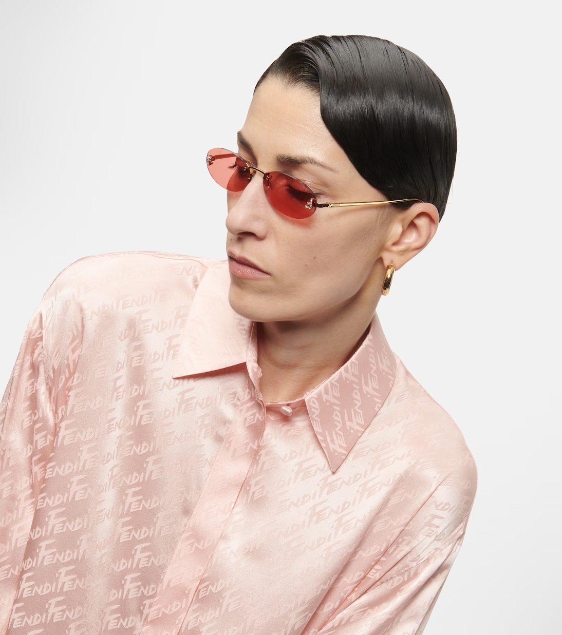 משקפי שמש פנדי ורוד זהב | FENDI First Oval Sunglasses