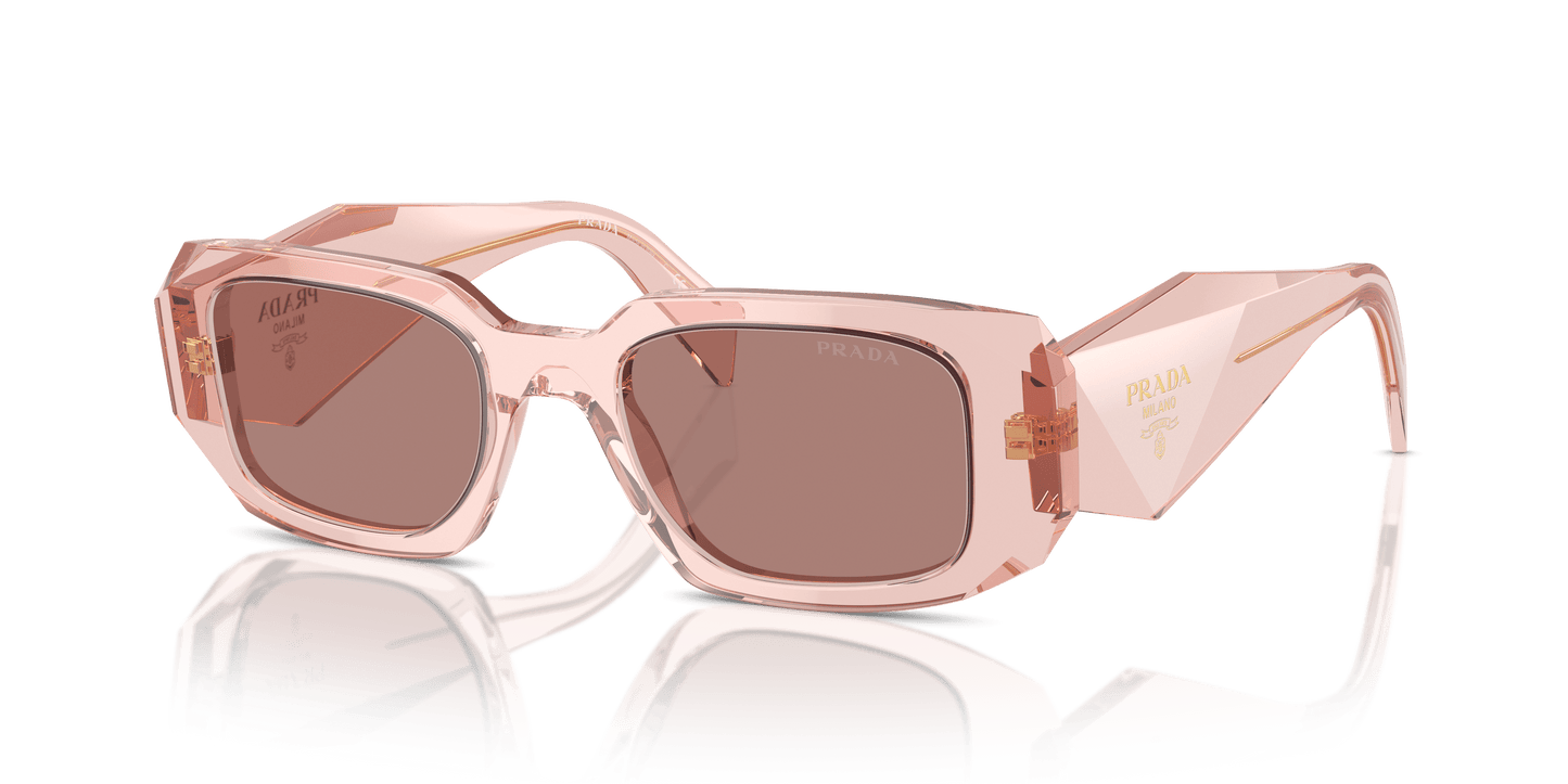 Prada Sunglasses Transparent Peach-Light Brown | PRADA PR 17WS Transparent Peach-Light Brown