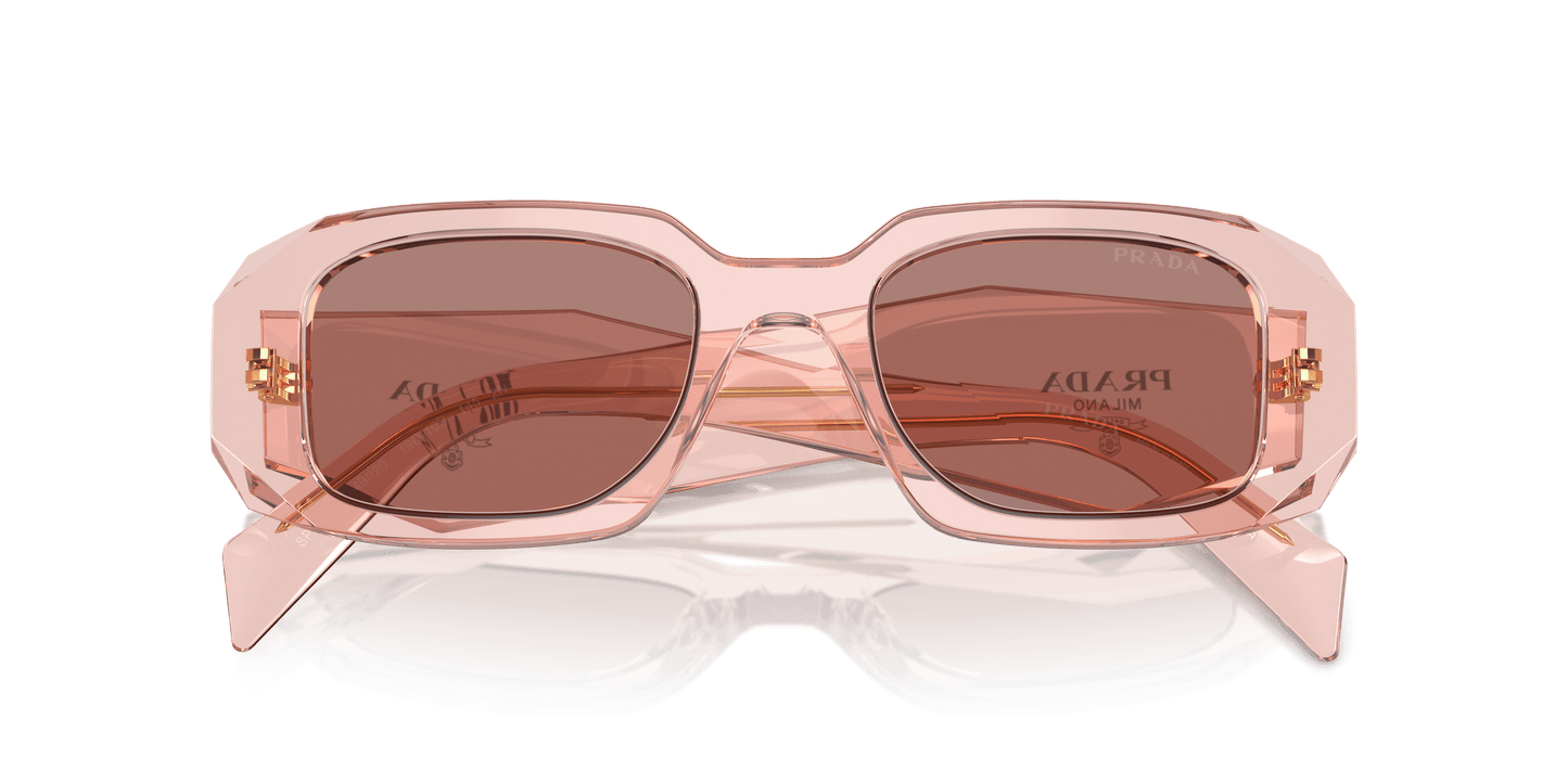 Prada Sunglasses Transparent Peach-Light Brown | PRADA PR 17WS Transparent Peach-Light Brown