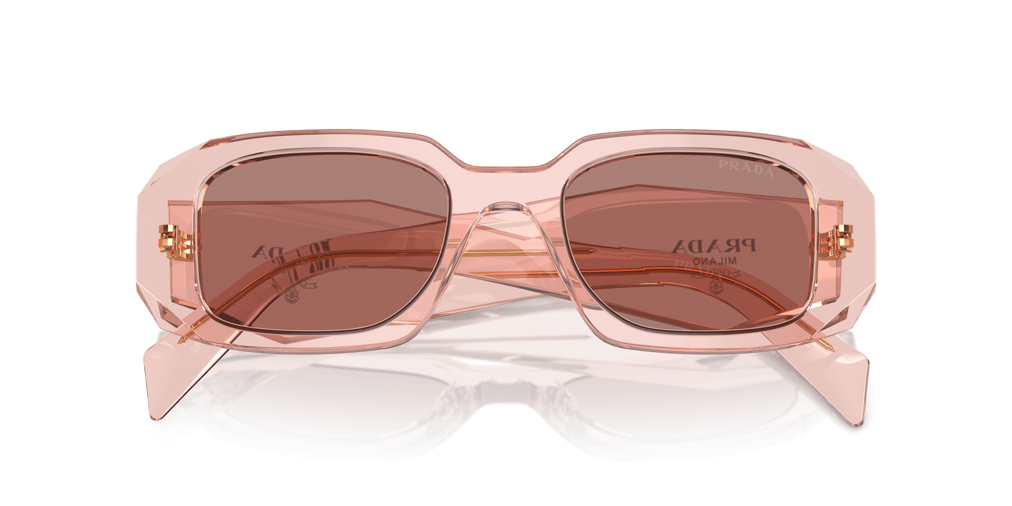 משקפי שמש פראדה שקופים אפרסק-חום בהיר | PRADA PR 17WS Transparent Peach-Light Brown