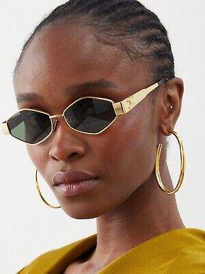 Celine Gold-Green Sunglasses | CELINE Metaltriomphe Gold-Green