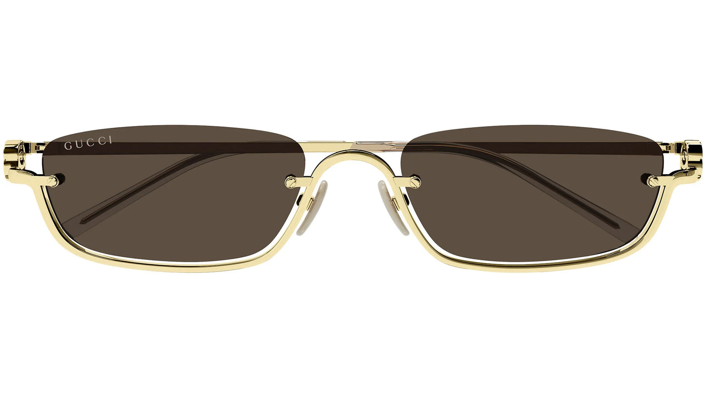 משקפי שמש של גוצ'י זהב-חום | GUCCI GG1278S Brown-Green