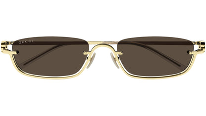 משקפי שמש של גוצ'י זהב-חום | GUCCI GG1278S Brown-Green