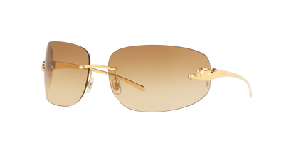משקפי שמש קרטייה זהב מבריק-חום | CARTIER CT0062S Gold Shiny-Brown