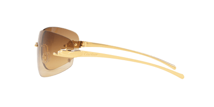 משקפי שמש קרטייה זהב מבריק-חום | CARTIER CT0062S Gold Shiny-Brown