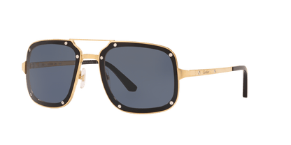 Cartier Sunglasses Gold Shiny-Blue | CARTIER CT0194S Gold Shiny-Blue