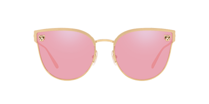 משקפי שמש קרטייה זהב מט-ורוד | CARTIER CT0198S Gold Matte-Pink