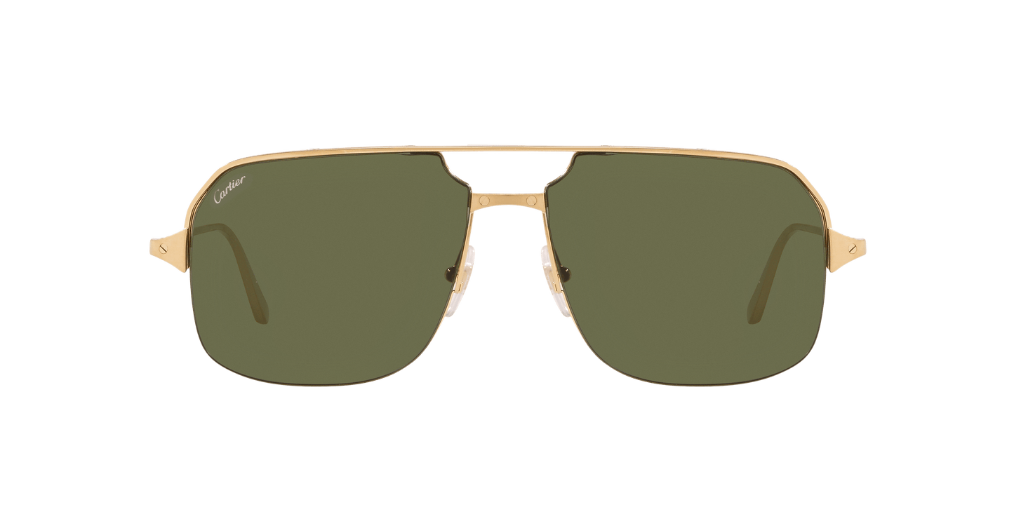 Cartier Sunglasses Gold Shiny-Green | CARTIER CT0230S Gold Shiny-Green